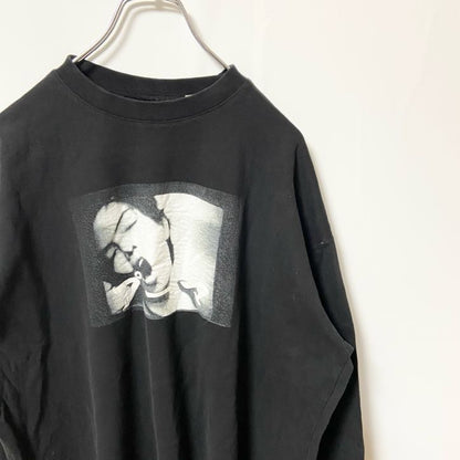 古着 used　puma プーマ　by Rihanna　長袖グラフィックスウェット　トレーナー　プリント　黒　ブラック　Lサイズ