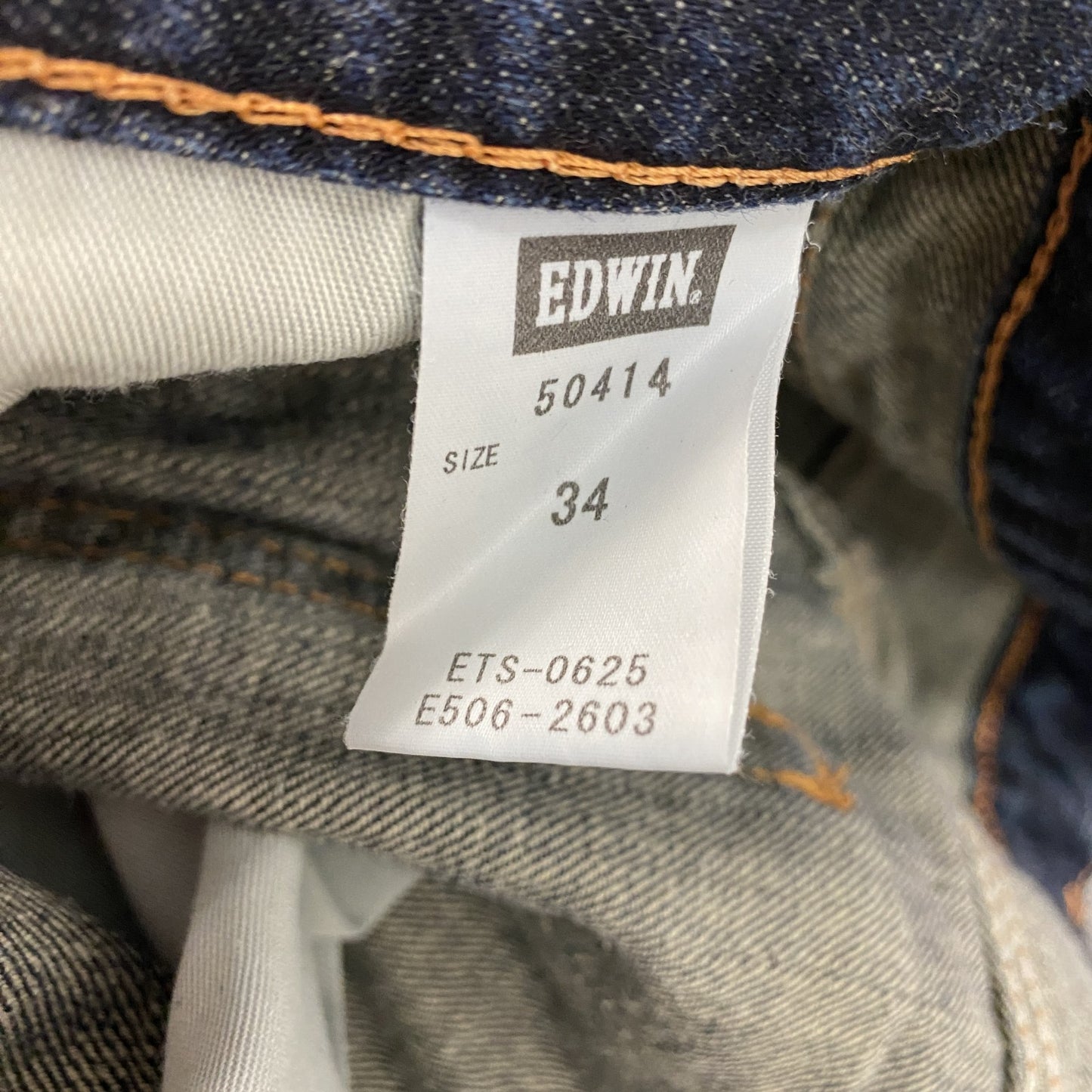 EDWIN 　エドウィン　504　デニムパンツ/ジーンズ　鬼ヒゲ　縦落ち　ジップフライ　インディゴ　34サイズ