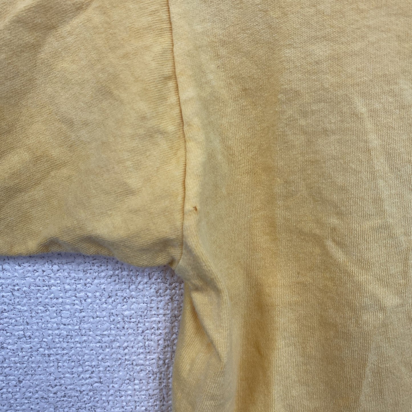 古着 used　anvil　半袖プリントTシャツ　チューリップ　シングルステッチ　90s　レトロ　黄色　クルーネック　2XLサイズ