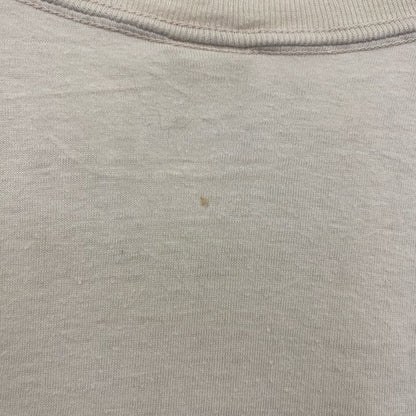 古着 used　半袖バックプリントTシャツ　シングルステッチ　レトロ　クルーネック　ヴィンテージ　90s　ベージュ　Lサイズ