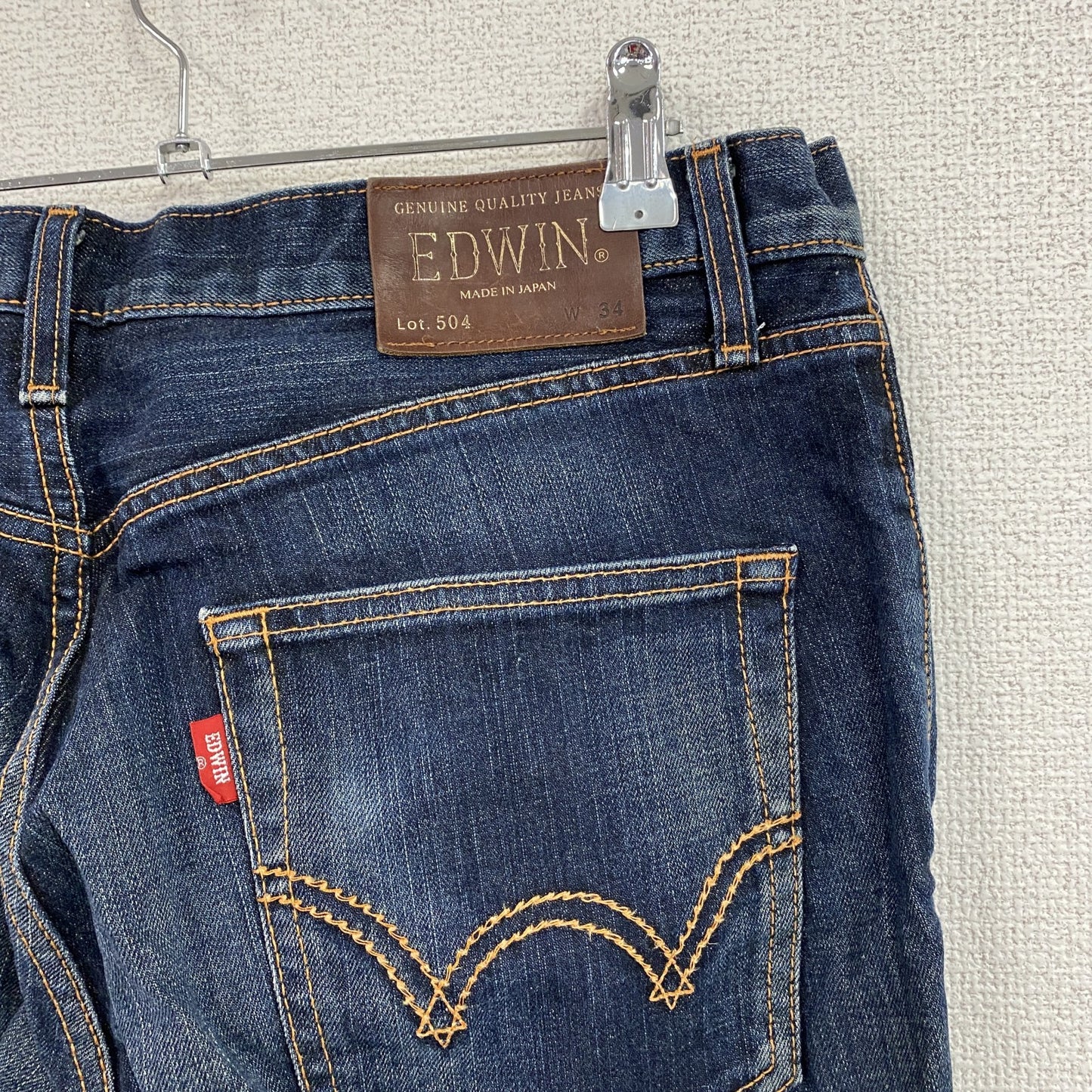 EDWIN 　エドウィン　504　デニムパンツ/ジーンズ　鬼ヒゲ　縦落ち　ジップフライ　インディゴ　34サイズ
