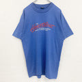 古着 used　半袖プリントTシャツ　シングルステッチ　シボレー　レトロ　クルーネック　ヴィンテージ　90s　青　ブルー　Lサイズ