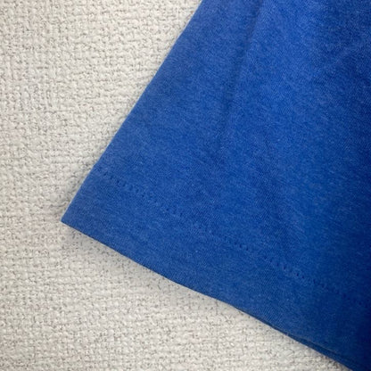 古着 used　半袖プリントTシャツ　シングルステッチ　シボレー　レトロ　クルーネック　ヴィンテージ　90s　青　ブルー　Lサイズ