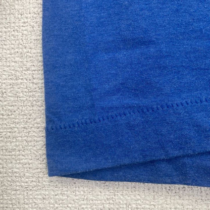 古着 used　半袖プリントTシャツ　シングルステッチ　シボレー　レトロ　クルーネック　ヴィンテージ　90s　青　ブルー　Lサイズ