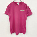 古着 used　GILDAN ギルダン　半袖プリントTシャツ　BAMA　レトロ　カジュアル　ピンク　クルーネック　Sサイズ