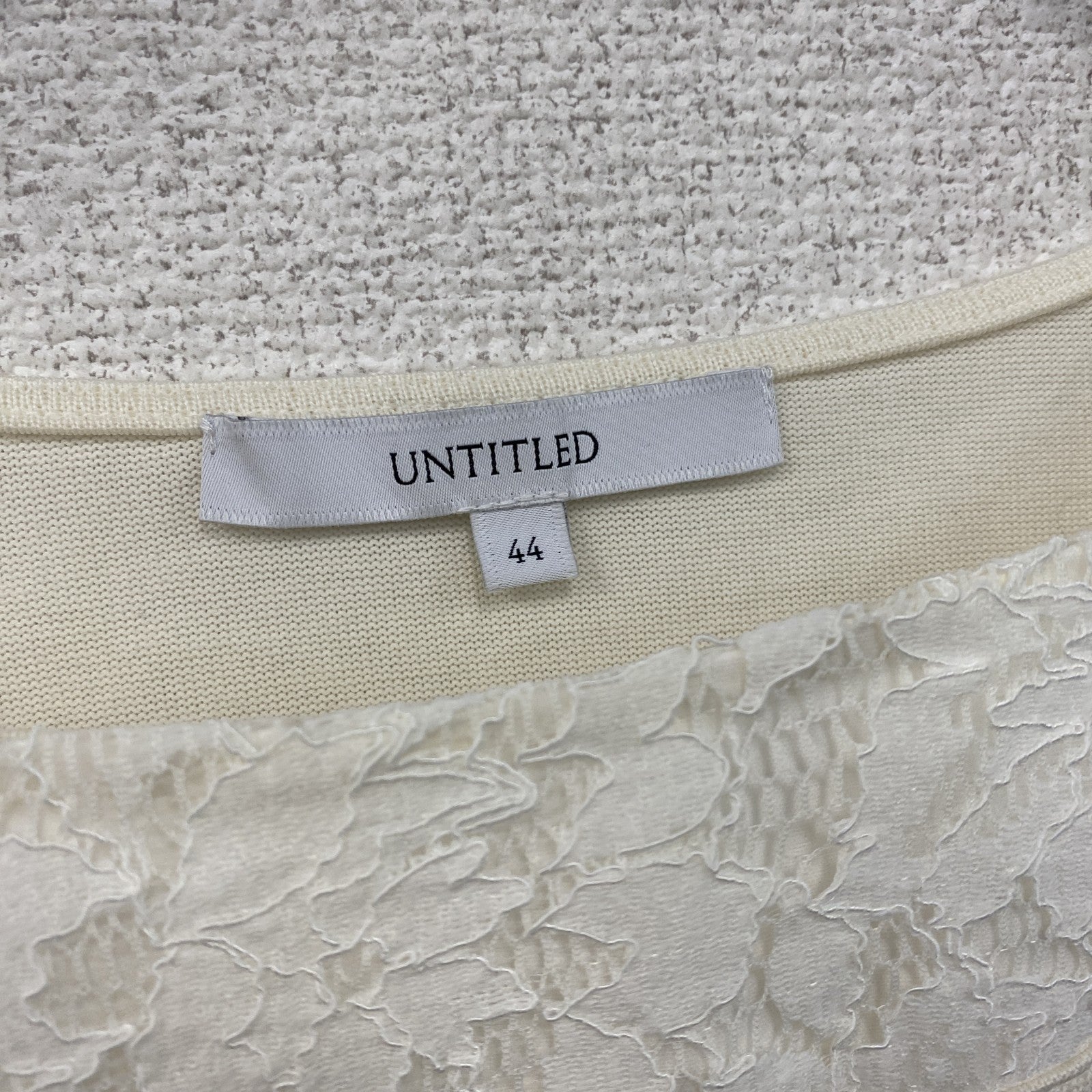 UNTITLED　アンタイトル　コットンニットセーター　白　ホワイト　アイボリー　44サイズ