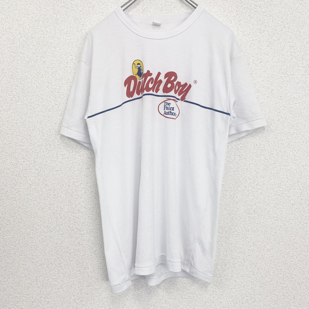 古着 used　Douth Boy　半袖プリントTシャツ　シングルステッチ　クルーネック　ヴィンテージ　白　ホワイト　Lサイズ