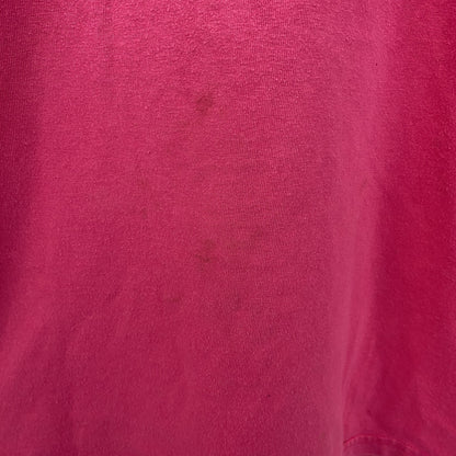 古着 used　GILDAN ギルダン　半袖プリントTシャツ　BAMA　レトロ　カジュアル　ピンク　クルーネック　Sサイズ