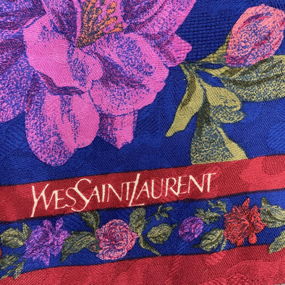 Yves Saint Laurent　イヴサンローラン　スカーフ　花柄　マルチカラー