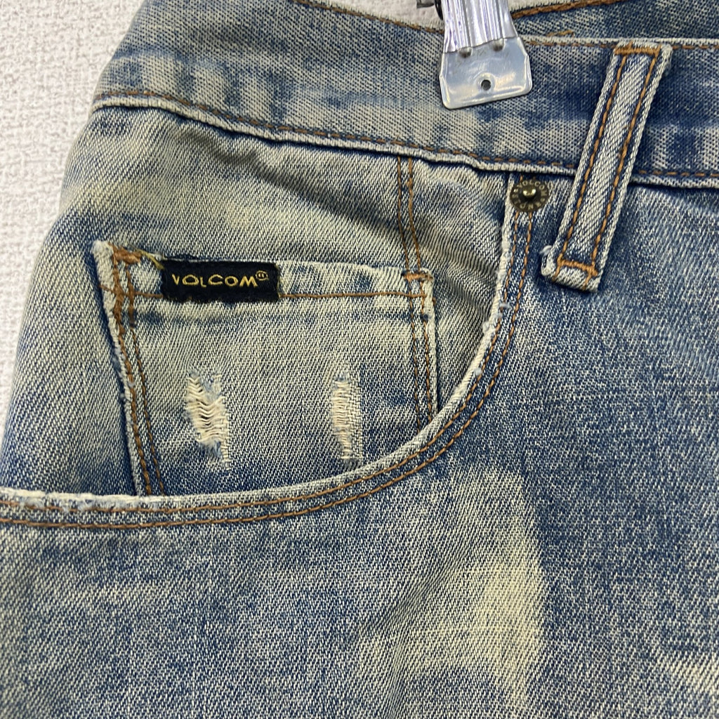 VOLCOM　ボルコム　デニムパンツ/ダメージジーンズ　ジップフライ　インディゴ　W34サイズ