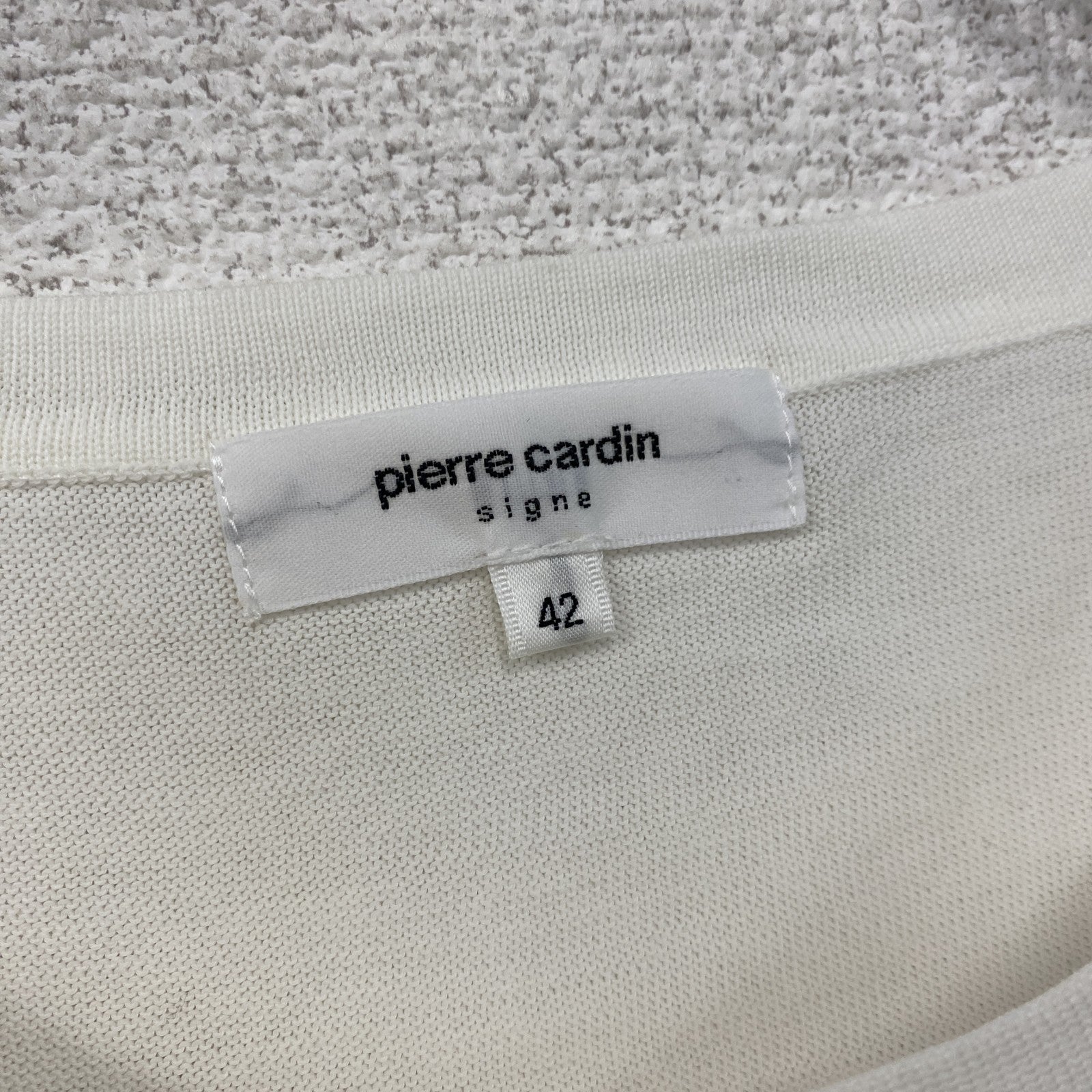 Pierre Cardin　ピエールカルダン　コットンニットセーター　白　ホワイト　アイボリー　42サイズ
