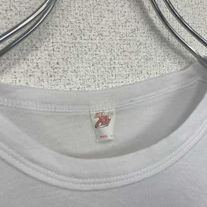 古着 used　Douth Boy　半袖プリントTシャツ　シングルステッチ　クルーネック　ヴィンテージ　白　ホワイト　Lサイズ