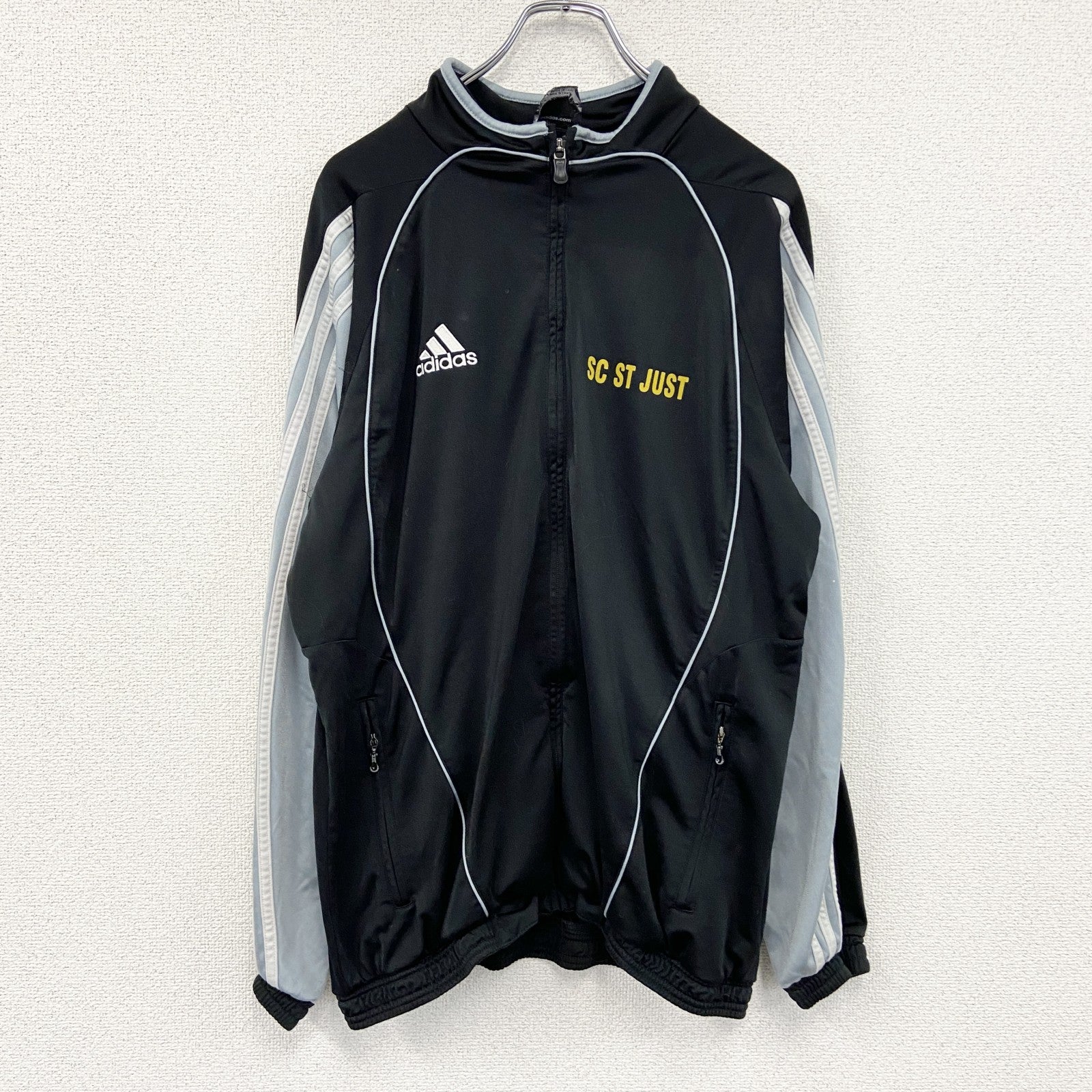 adidas　アディダス　トラックジャケット/ジャージ　パフォーマンスロゴ　黒　ブラック　Lサイズ