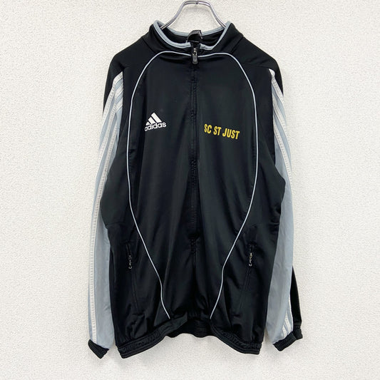 adidas　アディダス　トラックジャケット/ジャージ　パフォーマンスロゴ　黒　ブラック　Lサイズ
