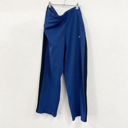 90s　NIKE　ナイキ　ジャージストレートパンツ　トラックパンツ/ジャージ　スウッシュ　青　ブルー　XLサイズ