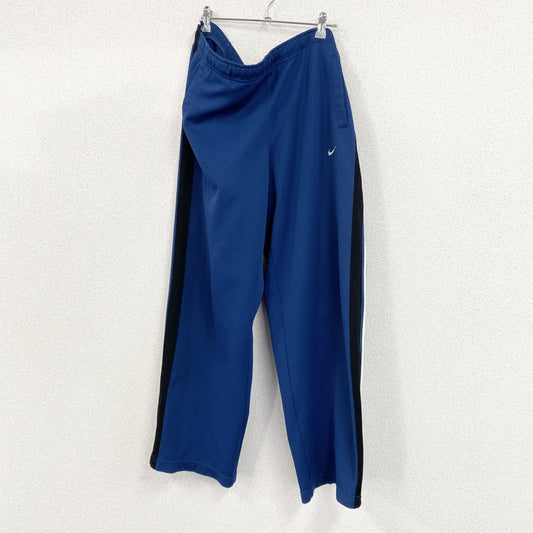 90s　NIKE　ナイキ　ジャージストレートパンツ　トラックパンツ/ジャージ　スウッシュ　青　ブルー　XLサイズ