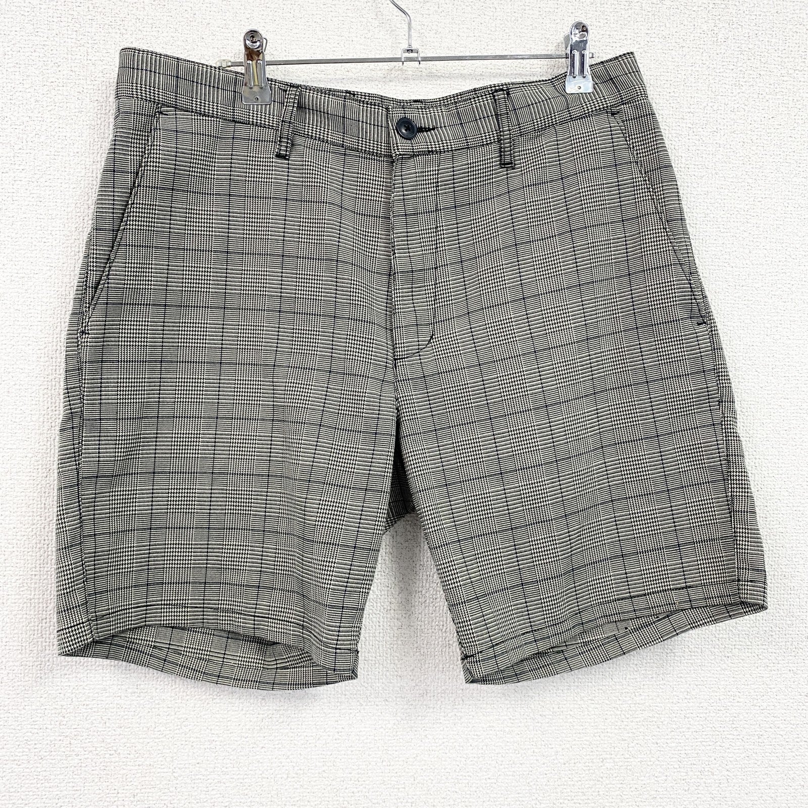 RVCA　ハーフパンツ/ショートパンツ　チェック柄　灰色　グレー　32サイズ