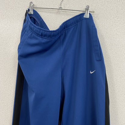 90s　NIKE　ナイキ　ジャージストレートパンツ　トラックパンツ/ジャージ　スウッシュ　青　ブルー　XLサイズ