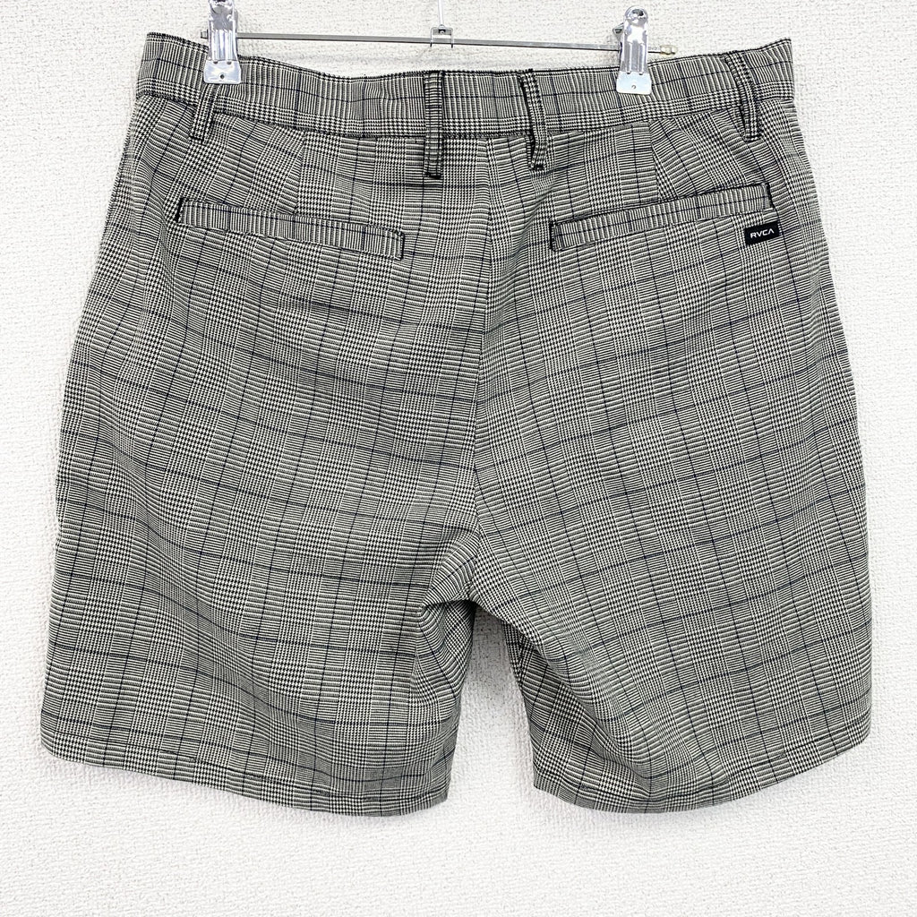 RVCA　ハーフパンツ/ショートパンツ　チェック柄　灰色　グレー　32サイズ