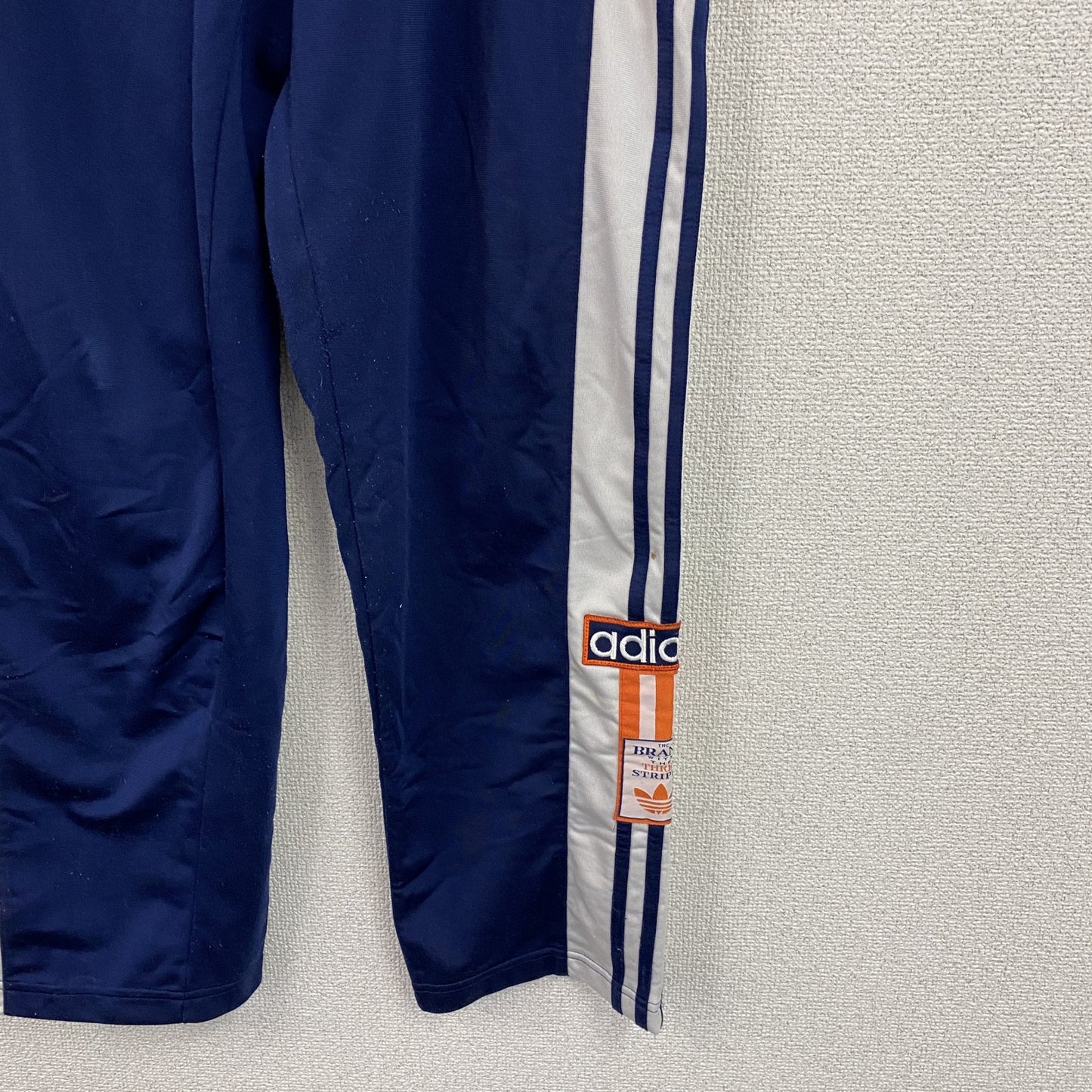 90s　adidas　アディダス　アディブレイクトラックパンツ　トレフォイルロゴ　ヴィンテージ　紺　ネイビー　Mサイズ