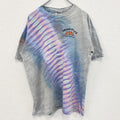 古着 used　ONEITA　半袖プリントTシャツ　90s　シングルステッチ　カジュアルデザイン　グレー　クルーネック　XLサイズ