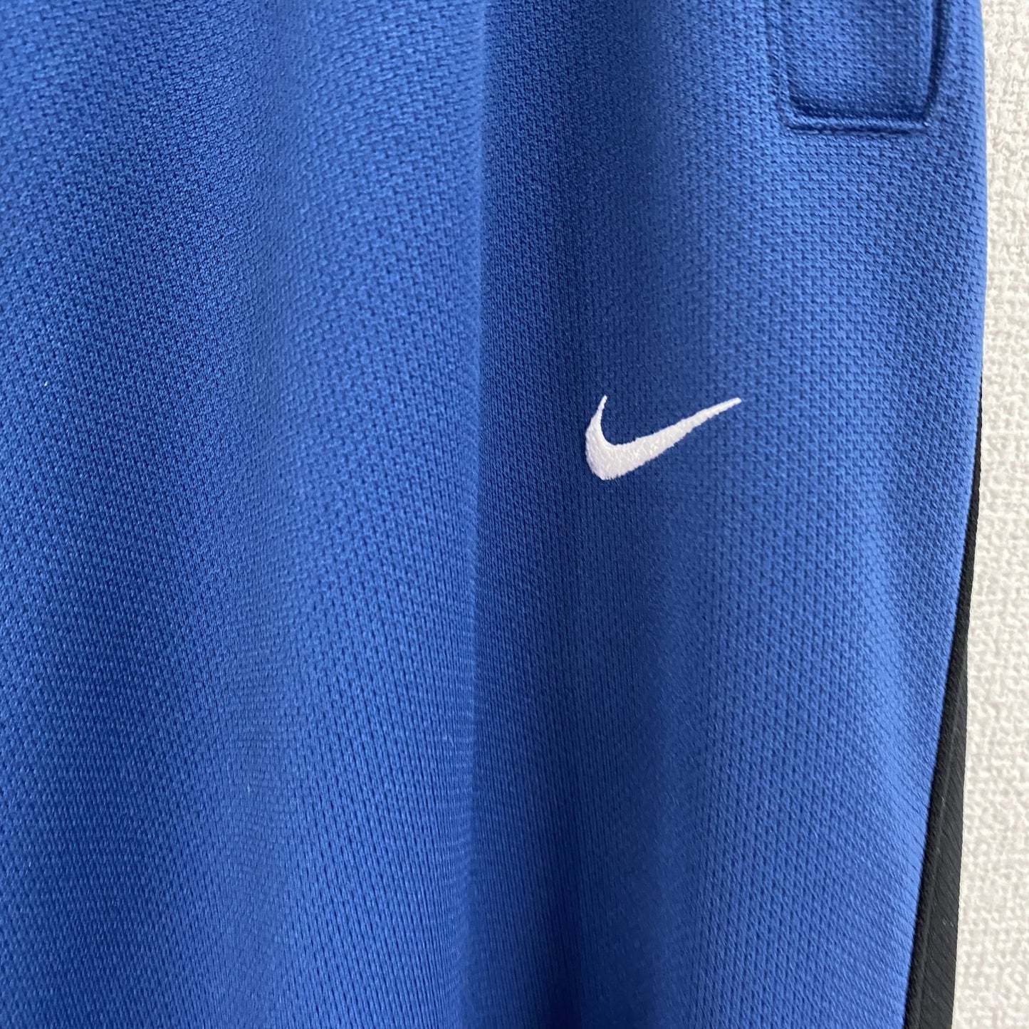 90s　NIKE　ナイキ　ジャージストレートパンツ　トラックパンツ/ジャージ　スウッシュ　青　ブルー　XLサイズ