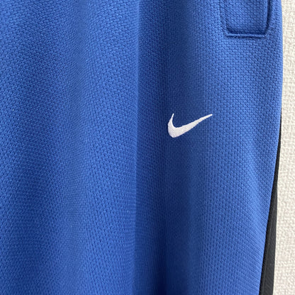 90s　NIKE　ナイキ　ジャージストレートパンツ　トラックパンツ/ジャージ　スウッシュ　青　ブルー　XLサイズ