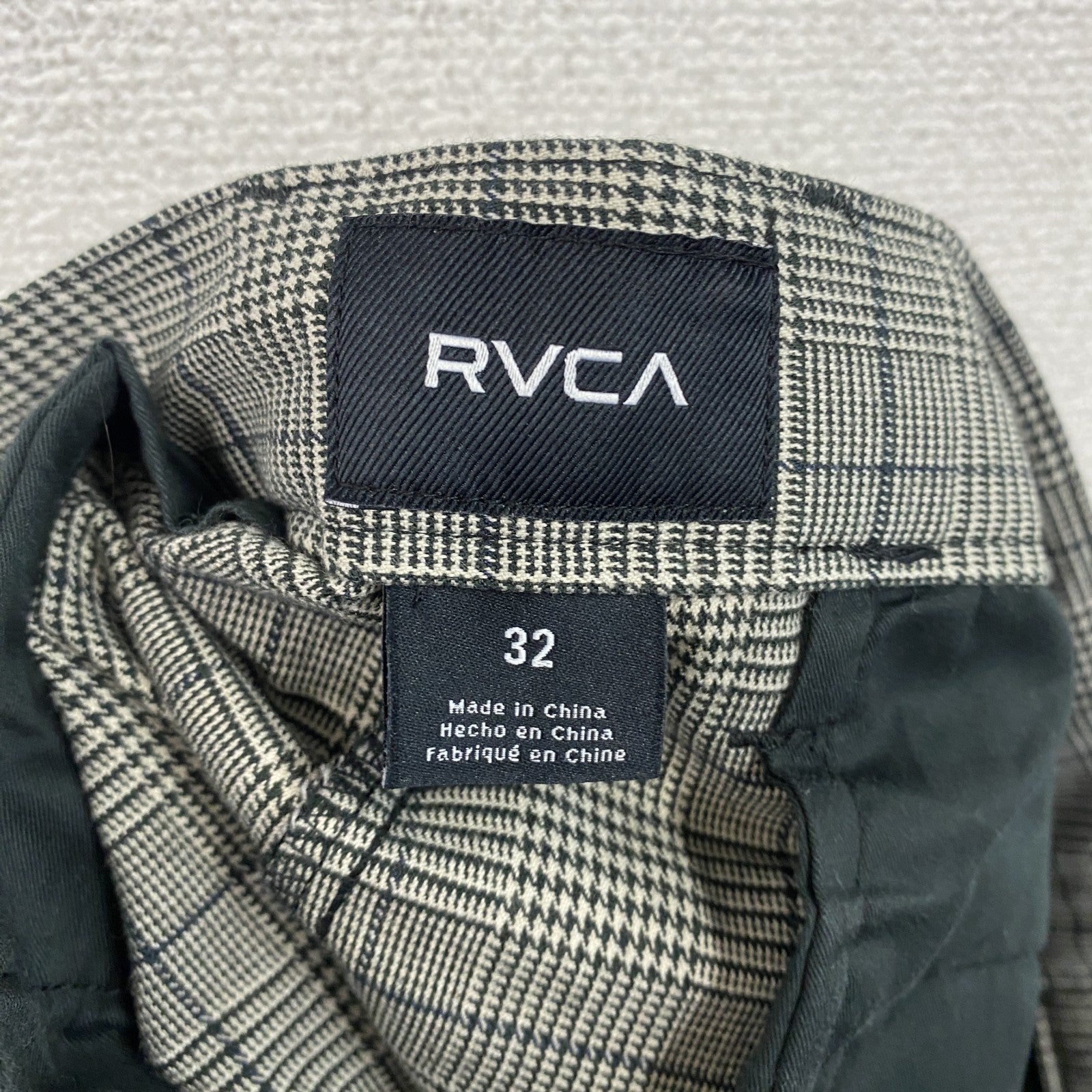 RVCA　ハーフパンツ/ショートパンツ　チェック柄　灰色　グレー　32サイズ