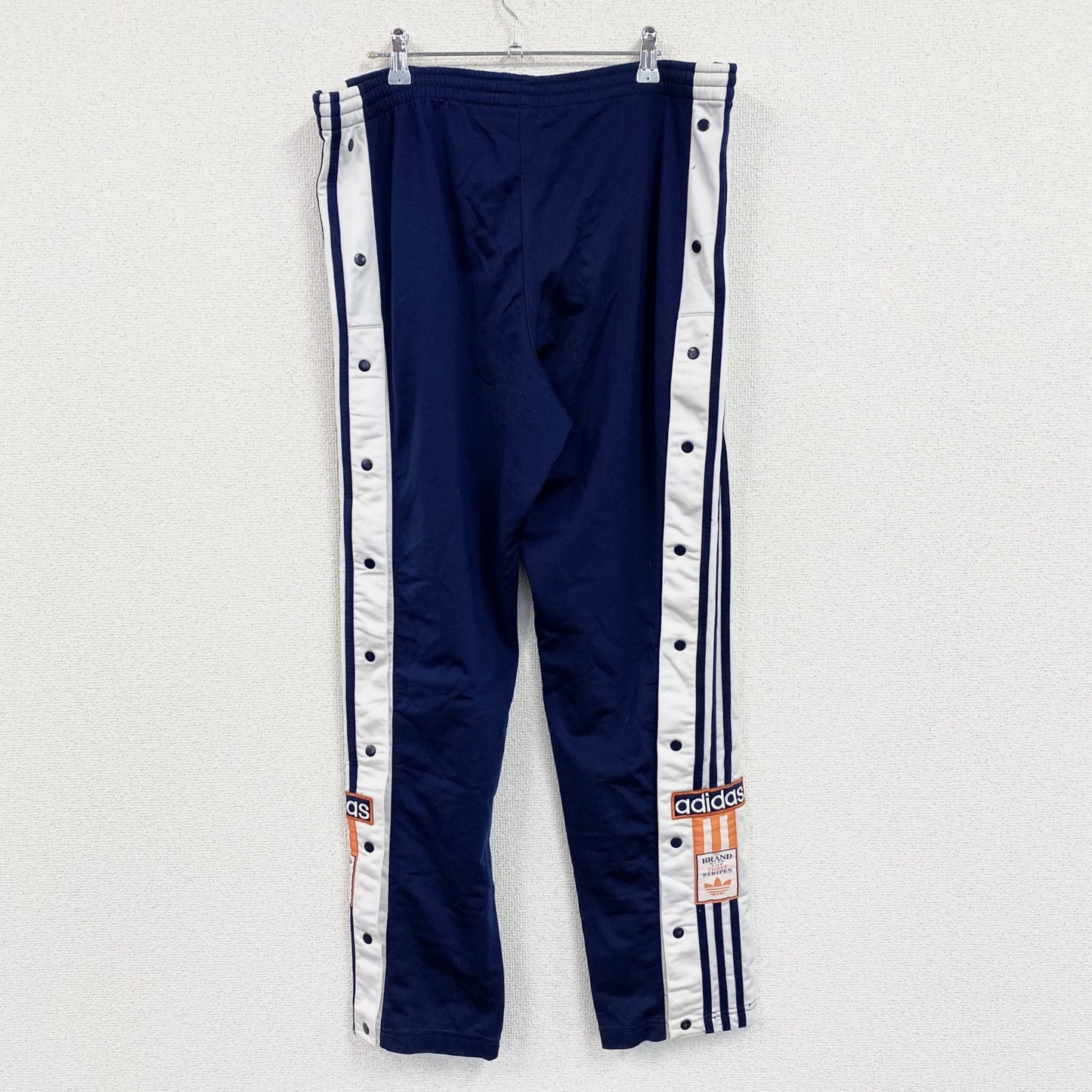 90s　adidas　アディダス　アディブレイクトラックパンツ　トレフォイルロゴ　ヴィンテージ　紺　ネイビー　Mサイズ