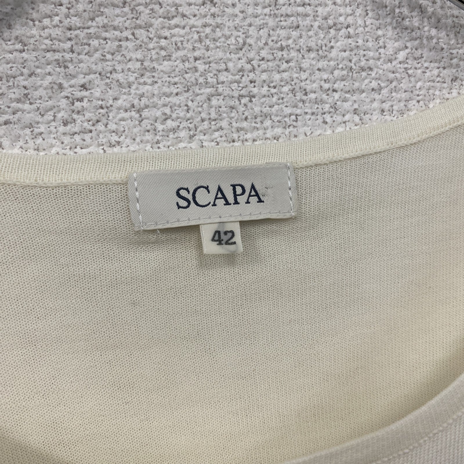 SCAPA　スキャパ　コットンニットセーター　アイボリー　42サイズ