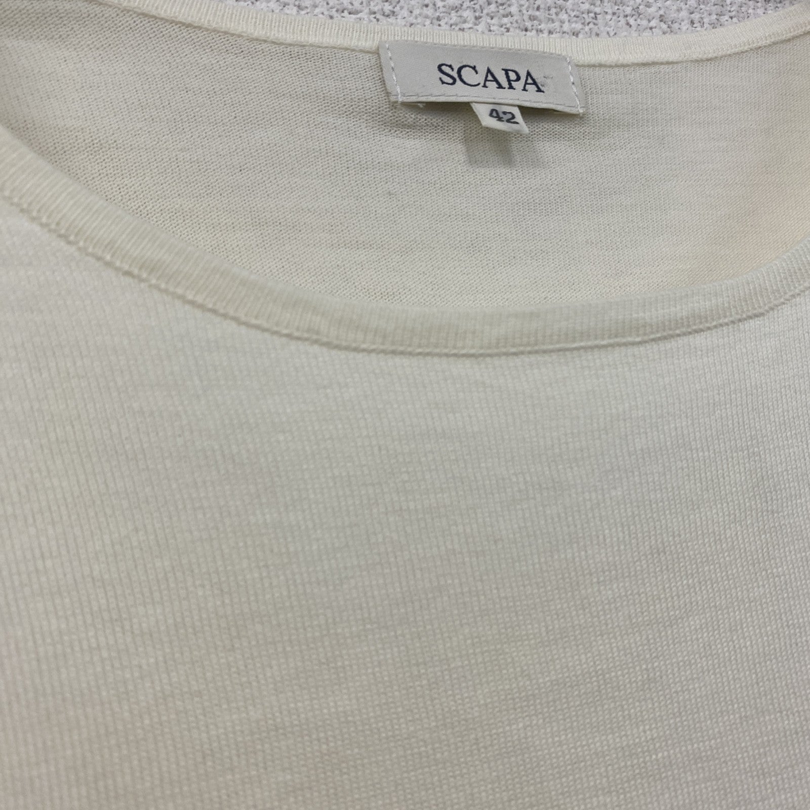 SCAPA　スキャパ　コットンニットセーター　アイボリー　42サイズ