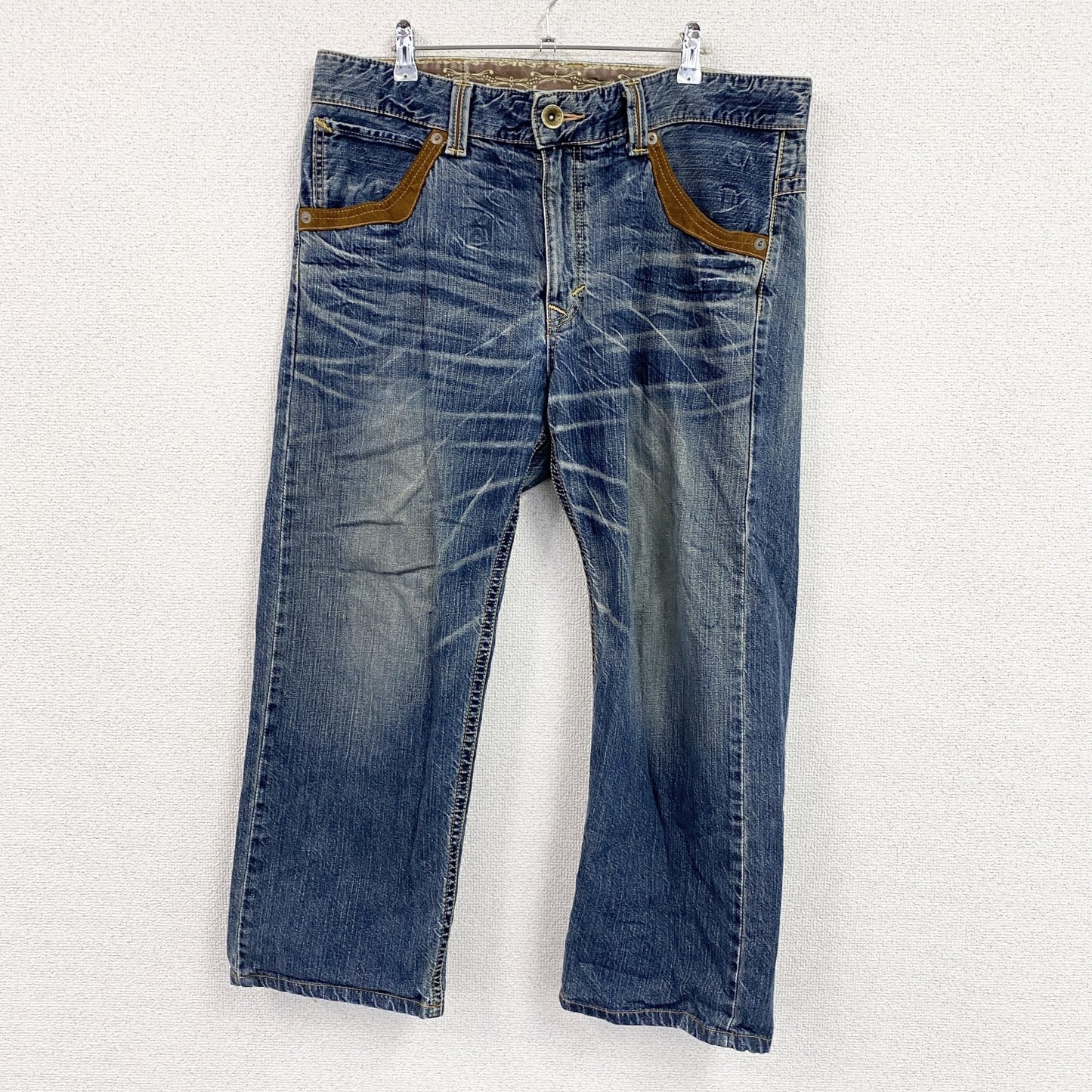 EDWIN 　エドウィン　464XVS　デニムパンツ/ジーンズ　縦落ち　鬼ヒゲ　ジップフライ　インディゴ　36サイズ