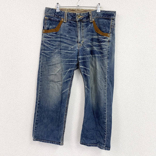 EDWIN 　エドウィン　464XVS　デニムパンツ/ジーンズ　縦落ち　鬼ヒゲ　ジップフライ　インディゴ　36サイズ