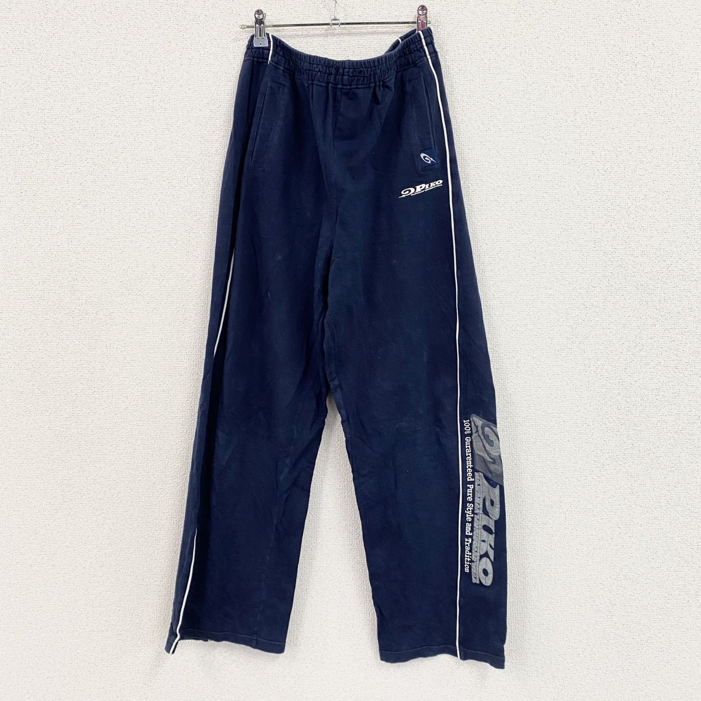 PIKO　ピコ　トラックパンツ/ジャージ　スウェットパンツ　デカロゴ　紺　ネイビー　LLサイズ