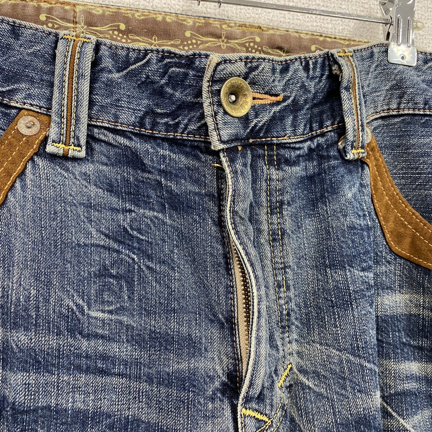EDWIN 　エドウィン　464XVS　デニムパンツ/ジーンズ　縦落ち　鬼ヒゲ　ジップフライ　インディゴ　36サイズ