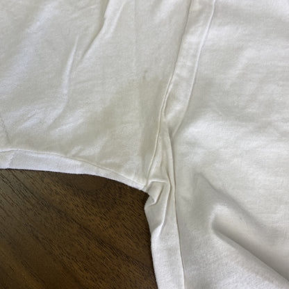古着 used　2PAC　半袖プリントTシャツ　フォト　ヒップホップ　ラッパー　クルーネック　レトロ　白　ホワイト　Lサイズ