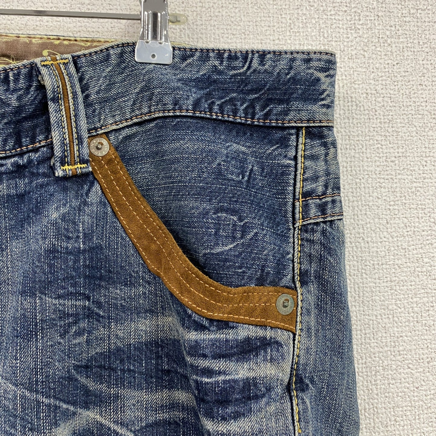 EDWIN 　エドウィン　464XVS　デニムパンツ/ジーンズ　縦落ち　鬼ヒゲ　ジップフライ　インディゴ　36サイズ