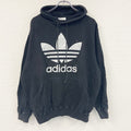 adidas　アディダス　スウェットパーカー/フーディー　黒　ブラック　Lサイズ　