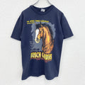 古着 used　anvil アンヴィル　半袖プリントTシャツ　90s　シングルステッチ　馬　ネイビー　クルーネック　Mサイズ