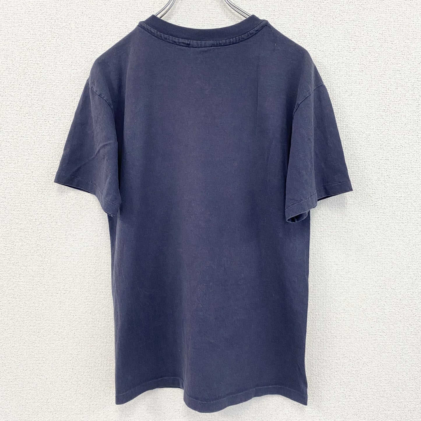 古着 used　anvil アンヴィル　半袖プリントTシャツ　90s　シングルステッチ　馬　ネイビー　クルーネック　Mサイズ