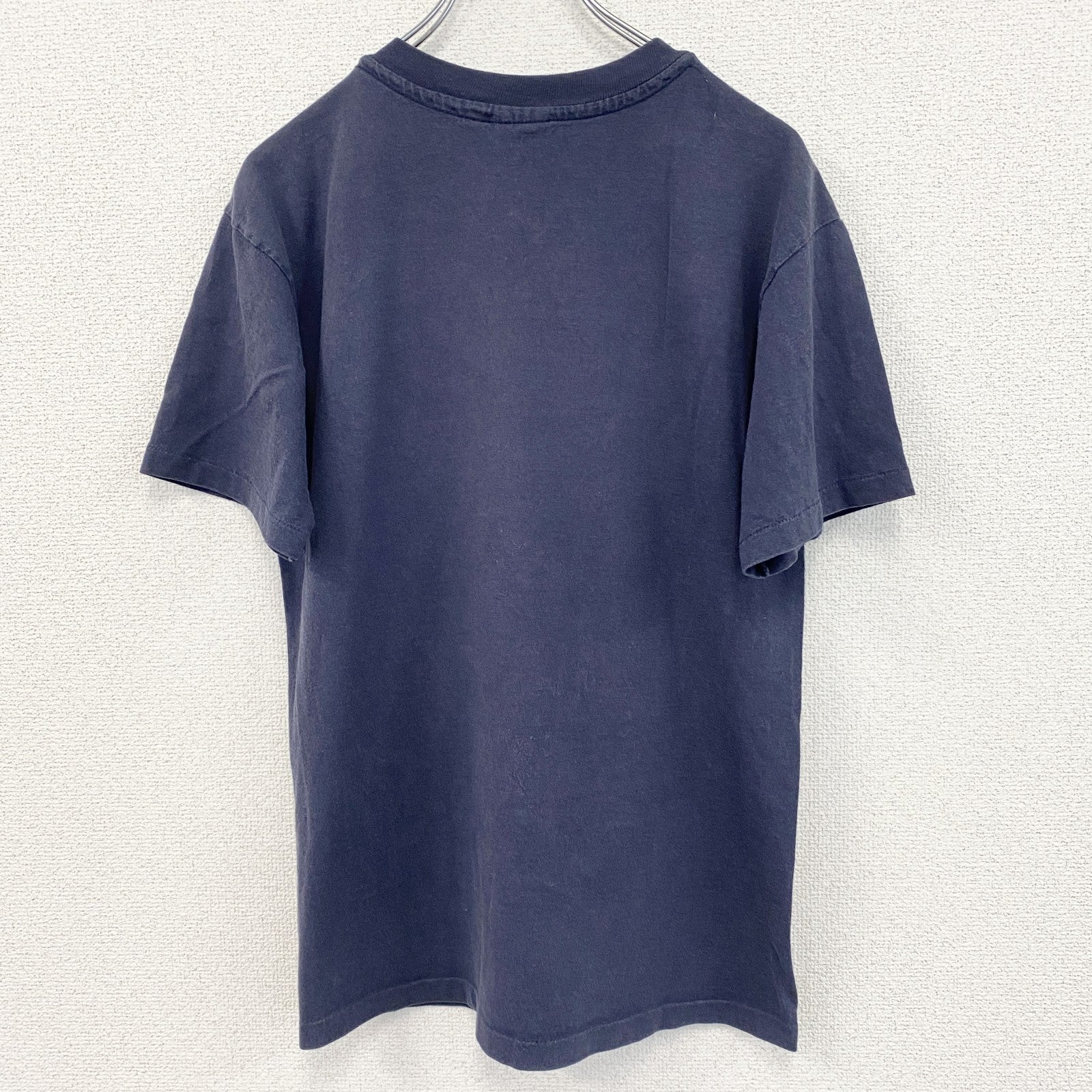 古着 used　anvil アンヴィル　半袖プリントTシャツ　90s　シングルステッチ　馬　ネイビー　クルーネック　Mサイズ