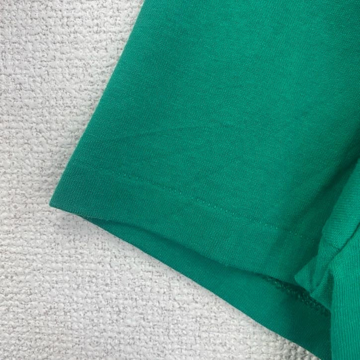 古着 used　Hanes　半袖プリントTシャツ　シングルステッチ　クルーネック　ヴィンテージ　医療　病院　グリーン　緑　Lサイズ
