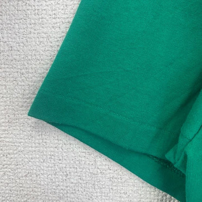 古着 used　Hanes　半袖プリントTシャツ　シングルステッチ　クルーネック　ヴィンテージ　医療　病院　グリーン　緑　Lサイズ