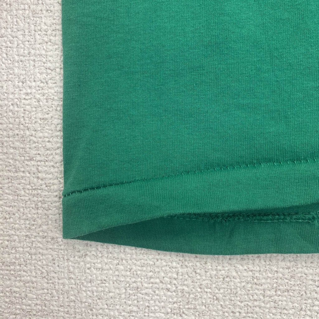 古着 used　Hanes　半袖プリントTシャツ　シングルステッチ　クルーネック　ヴィンテージ　医療　病院　グリーン　緑　Lサイズ