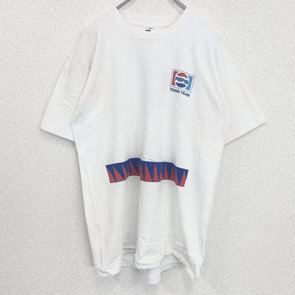 古着 used　PEPSI　ペプシ　半袖プリントTシャツ　シングルステッチ　クルーネック　ヴィンテージ　白　ホワイト　Lサイズ