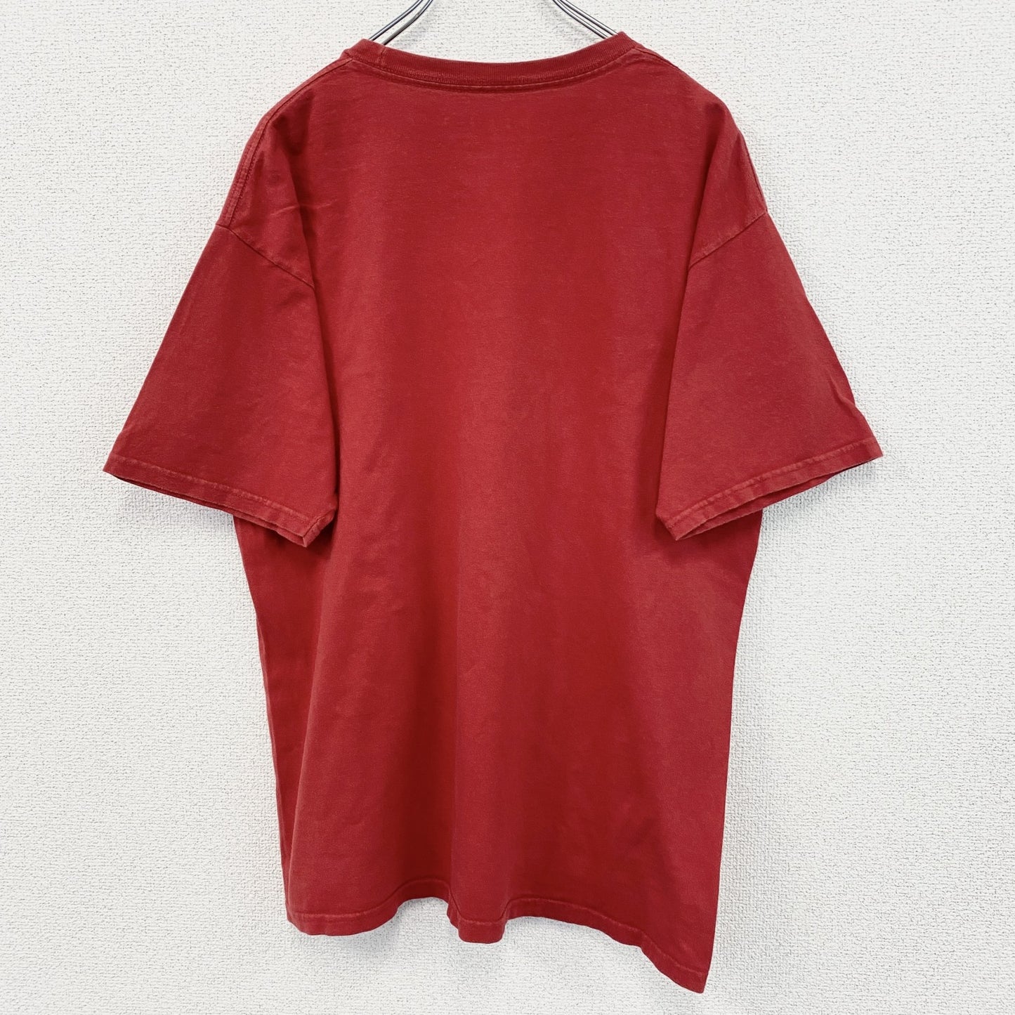 古着 used　BILLA BONG　半袖プリントTシャツ　マスク　プロレス　カジュアル　赤　レッド　クルーネック　Lサイズ