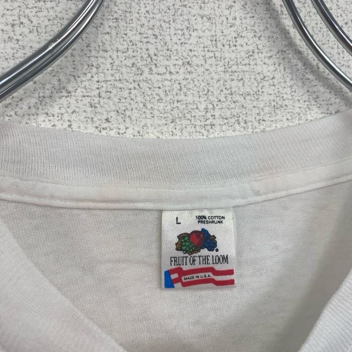 古着 used　PEPSI　ペプシ　半袖プリントTシャツ　シングルステッチ　クルーネック　ヴィンテージ　白　ホワイト　Lサイズ