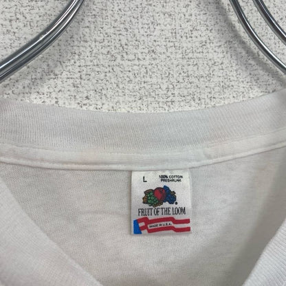 古着 used　PEPSI　ペプシ　半袖プリントTシャツ　シングルステッチ　クルーネック　ヴィンテージ　白　ホワイト　Lサイズ