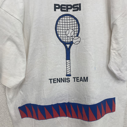 古着 used　PEPSI　ペプシ　半袖プリントTシャツ　シングルステッチ　クルーネック　ヴィンテージ　白　ホワイト　Lサイズ