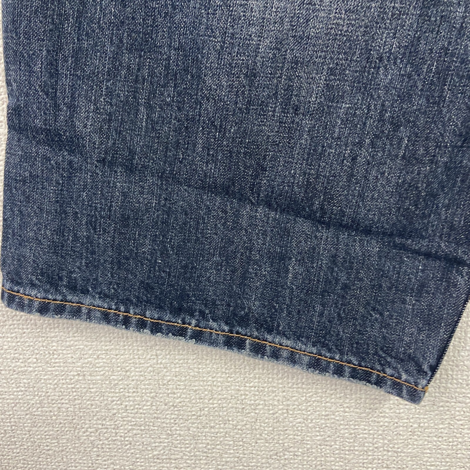 デニムハーフパンツ/ダメージジーンズ　ジップフライ　インディゴ　91サイズ